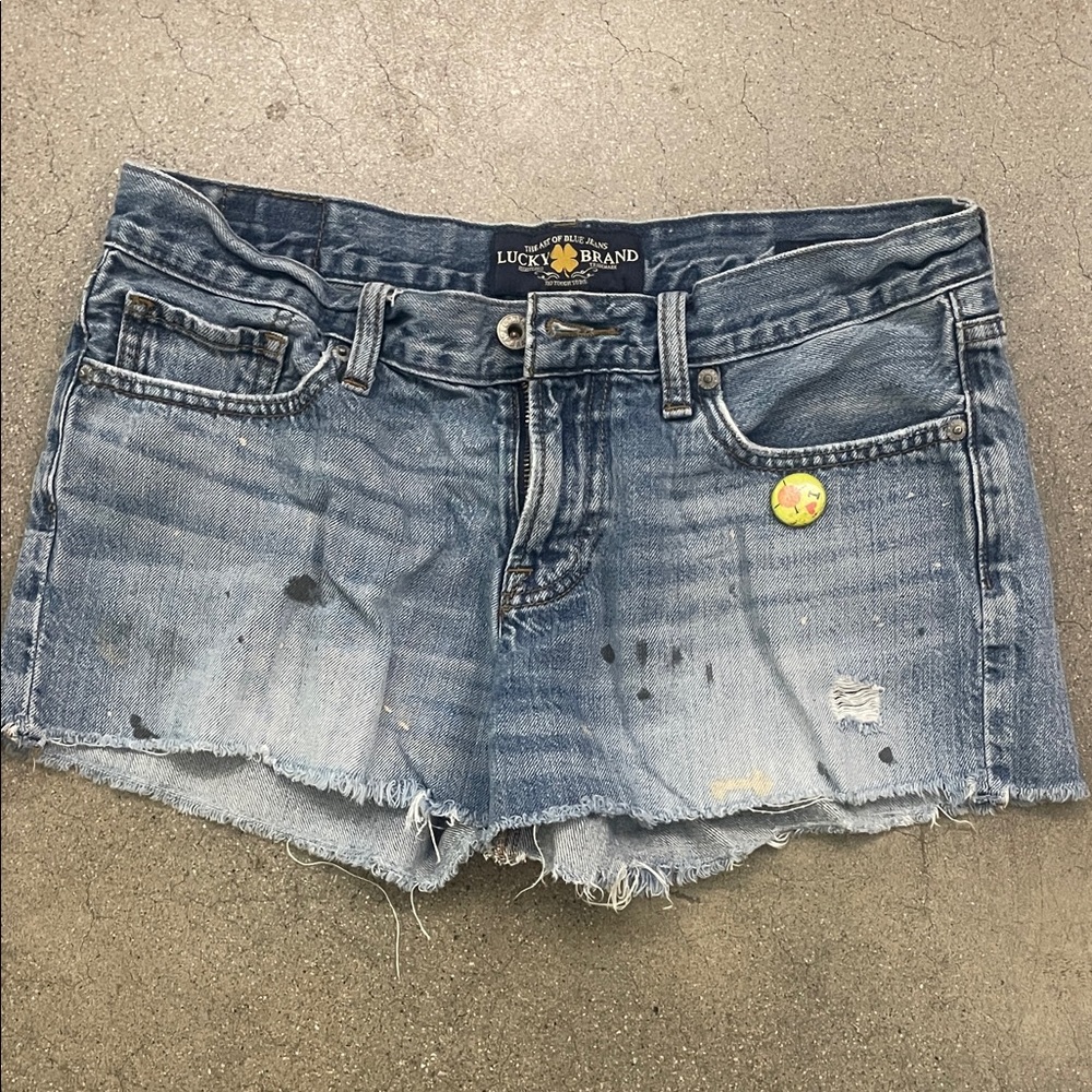 Lucky Brand Distressed Light Blue Denim Cutoff Shorts